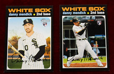 2020 Topps Heritage Danny Mendick SP Action Variation +Base Card RC White Sox