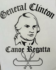 Original Vintage General Clinton Canoe Regatta Iron On Transfer