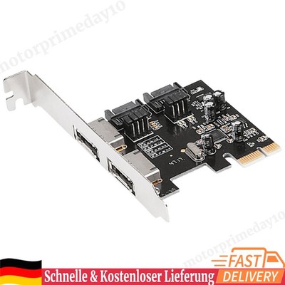 AMZLORD Desktop-Computer PCI-E X1 auf SATA3.0 Adapter PCI Express Riser 2 SATA3 