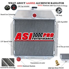 4Rows Aluminum Radiator For 1941-1949 1943 International Harvest Truck