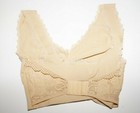 2 Lovely lace front hook bra tan and white size S (32-34) new no tag — photo 4