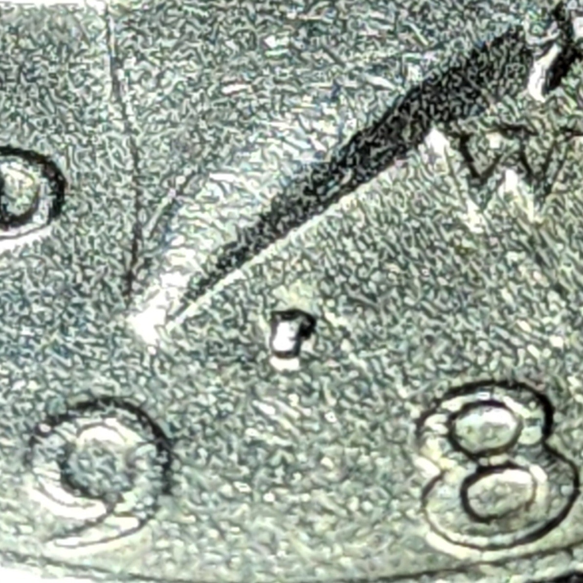 友昭 Error Half Dollar 1980 Kennedy Filled In Mint Mark Miss