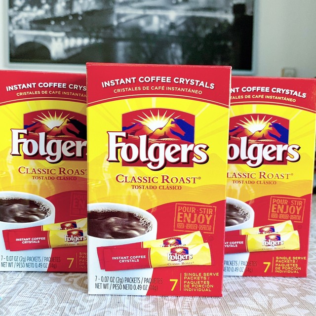 Lots 3 Folgers Instant Coffee Classic Roast — 7 Single Packets eBay