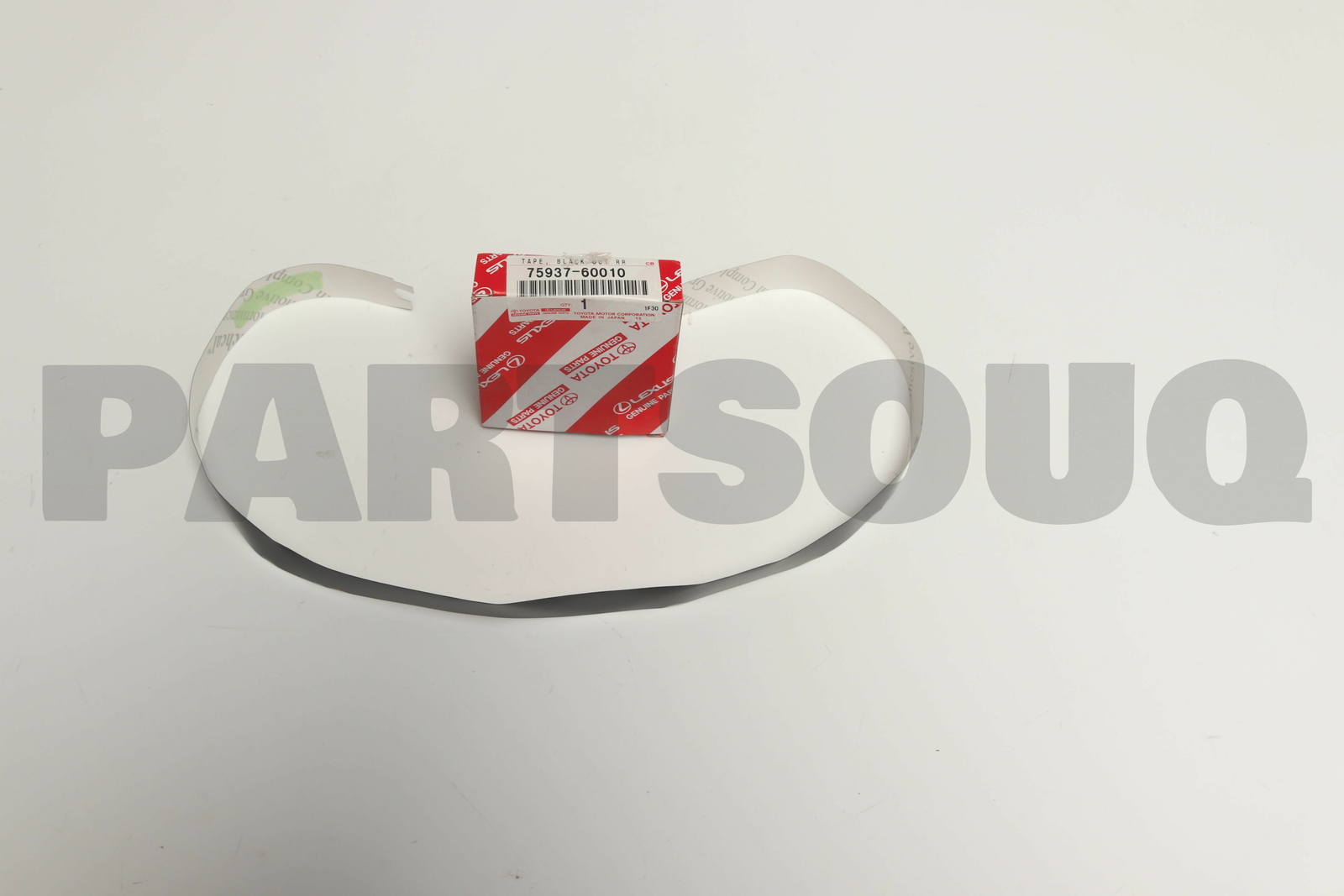7593760010 Genuine Toyota TAPE, BLACK OUT, INNER UPPER RH 75937