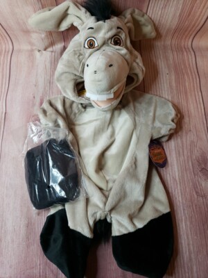 Build A Bear Shrek the Third DONKEY Plush Costume Outfit 2pc Set