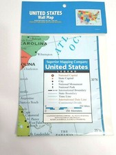 Map US Educational Map Large United States Wall Map, Poster Size 40"x28"