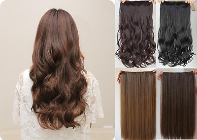 Haarverlängerung Haar gewellt glatt Clips Extensions Haarteil Haarverdichtung