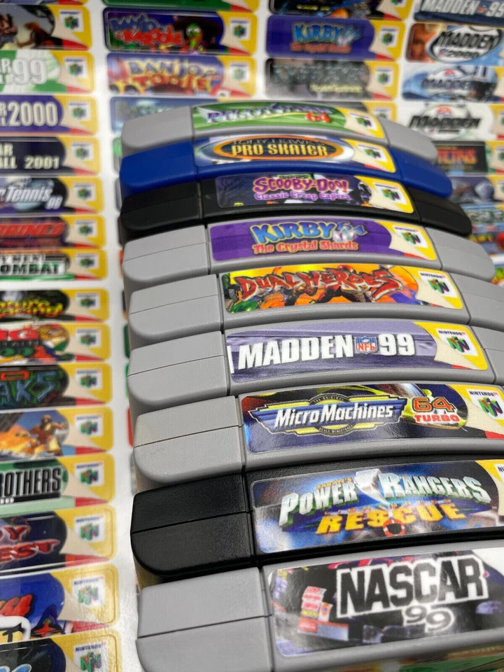 Etiquetas N64 Top End para las 296 pegatinas de juegos de Estados Unidos + 215 extras-Homeb. & Variantes Foto 4 de 4