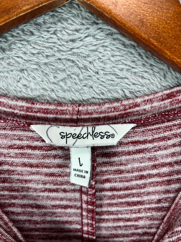 Vestidos para mujer grandes mini rojos a rayas campana manga larga bolsillos sin palabras damas Foto 2 de 4