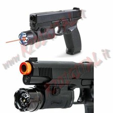 LASER WALTHER CON TORCIA LED WALTHER PUNTATORE REGOLAZIONE TARATURA PER PISTOLE