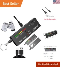 Battery-Powered Diamond Tester Pen with 60X Loupe - User-Friendly Gem Evaluator