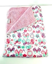 Butterfly Flower Baby Blanket Purple Green Pink Sherpa SL Home Fashions S.L.