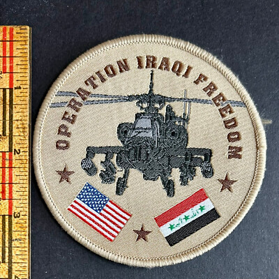 Apache AH-64 Helicopter Iraqi Theater Made Patch Operation Iraqi Freedom OIF