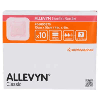 SMITH & NEPHEW Allevyn Gentle Border 10 x 10 cm (10 Stk)
