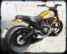 Ducati Scramber Icon 15 04 A4 Photo Print Motorbike Vintage Aged