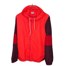 Victorias Secret PINK Lightweight Track Jacket M/L Neon Orange Red