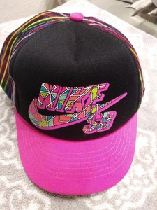 neon pink nike hat