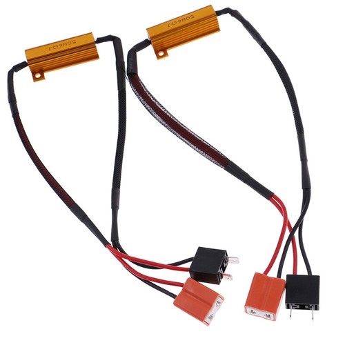 2Pcs H7 50W 6Ω LED decoder car load resistor warning canceller decoder light -N - Picture 11 of 12