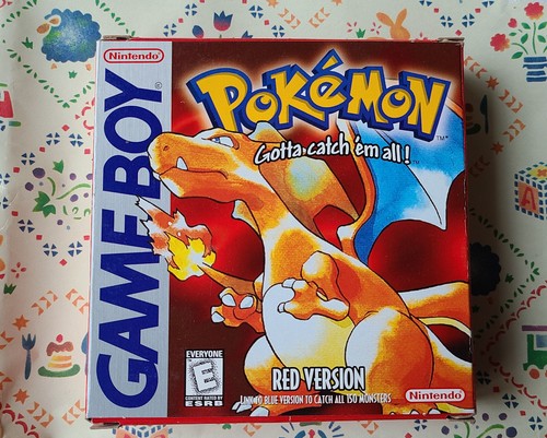 Authentic Pokemon Red Game Boy BOX ONLY+Insert Nintendo 1998 Pokémon Gameboy GB