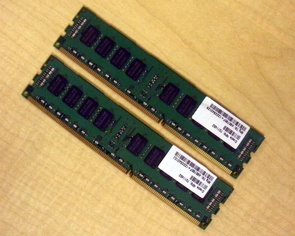 Sun 7100155 2x 4GB DDR3-1333 RDIMM PC3-10600 1.35V Dual Rank - Image 2 of 2