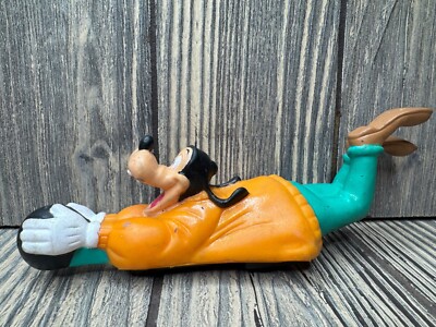 Vintage Disney Rubber Goofy Rolling with a Bowling Ball