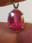 EARTHMINED CERTIFIED GEM TESTED HEATED SAPPHIRE 9.67CT 925 SOLID SILVER PENDANT — photo 4