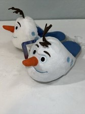 Disney Frozen II Olaf Unisex Kids Size 4 Plush Soft Slippers NWT