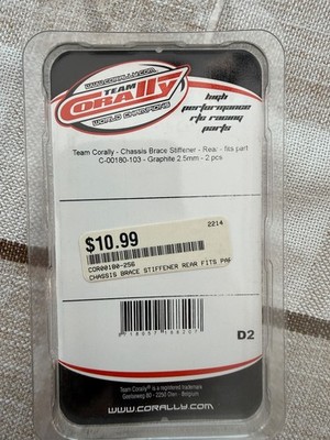 Team Corally C-00180-256 Graphite 2.5mm Rear Chassis Brace Stiffener fits: Krono
