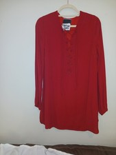 DarLove Lace Up Red Dress Womens Small