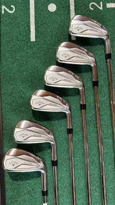 Callaway Elyte Iron Set 6 Clubs Stiff Flex Steel Shaft VECTOR Silver. 5-PW