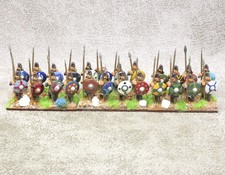 25mm Dark Ages metal LATE ROMAN BRITISH INFANTRY x24 Painted 38765
