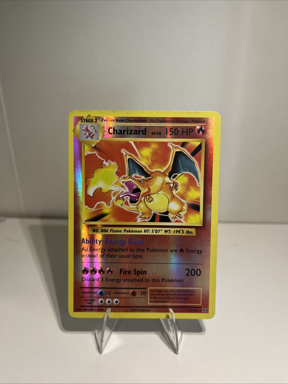 The Pokémon Company Charizard Holo Rare Evolutions 11/108 2016 Stage 2 150 HP