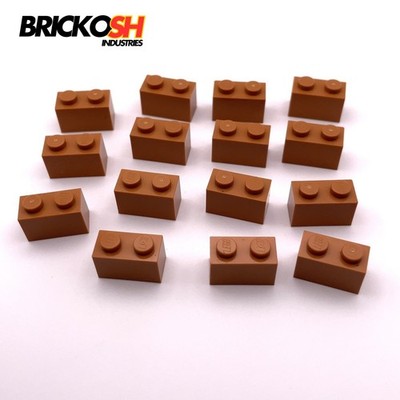 Lego x15 3004 Stein 1x2 Medium Nougat Original Lego