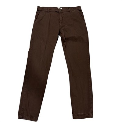 Mavi Edward Slim Straight Leg Brown Chino Pants Mens 36x34 Cotton Stretch