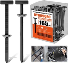 165PC  for Car Fender Trunk Repair, Automotive Zipper Clips,Heavy Duty Self-Lock