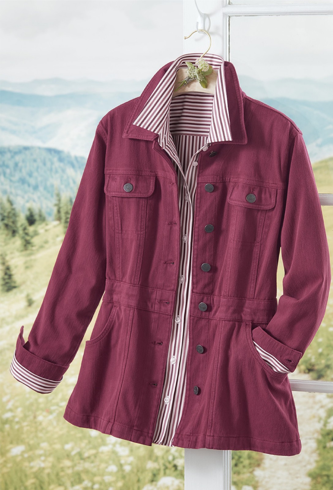 Coldwater Creek Women&rsquo;s Urban Trails Knit Denim Jacket 6 Color available