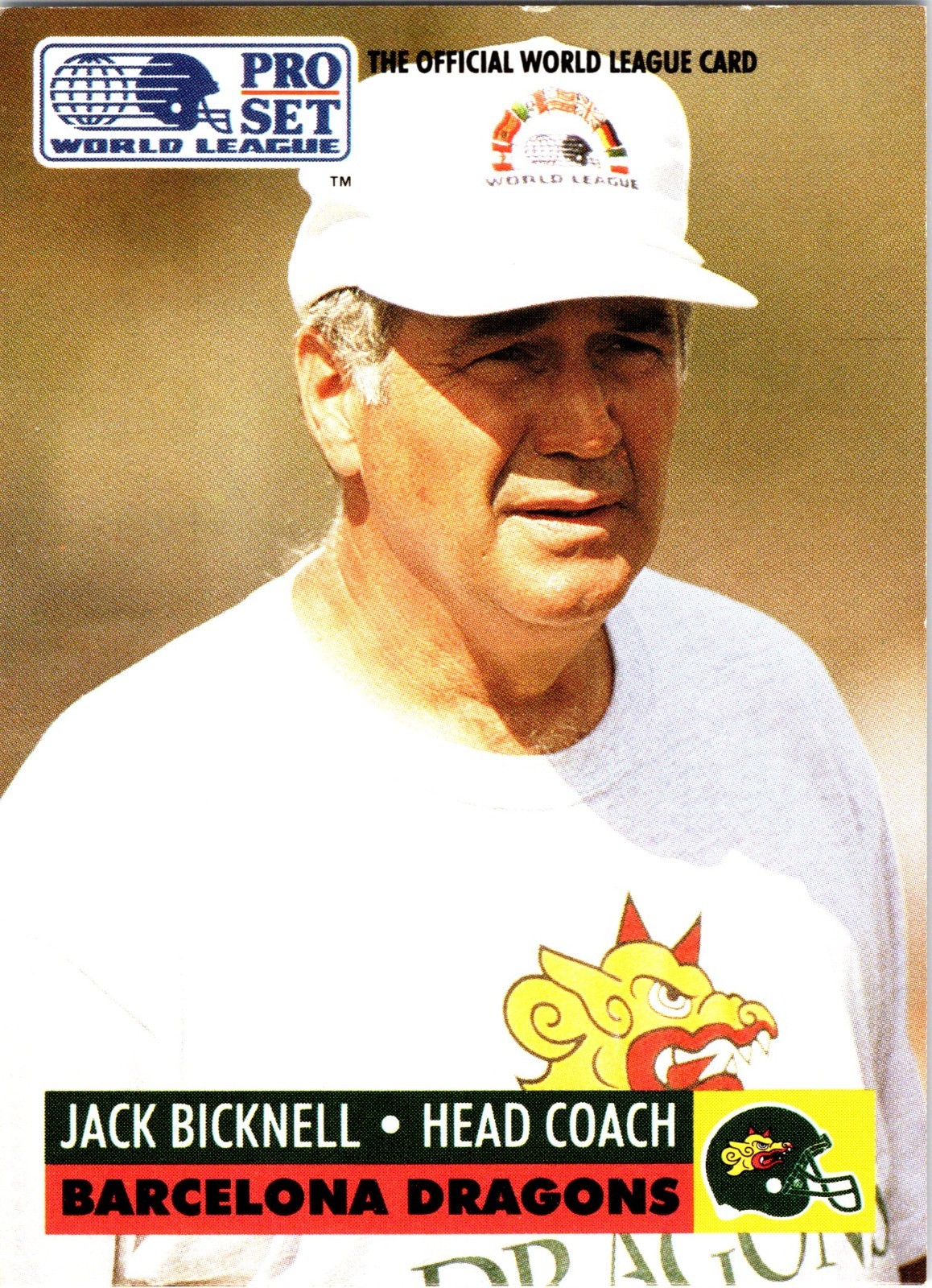 1991 Pro Set - Wlaf Inserts Jack Bicknell #3 (RC)