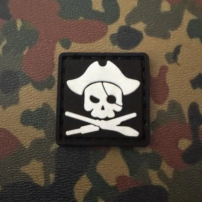 CYKOVISUALS PIRATE PATRIOT PVC Morale Patch Hook Back RANGER EYE EDC KIT Small Mini ONE INCH