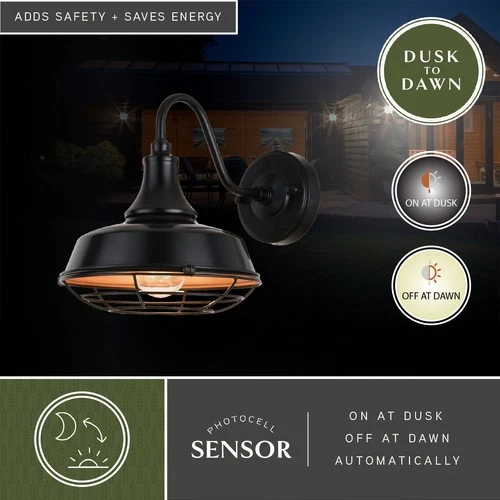 Vaxcel Lighting T0610 Dorado 10" Tall Outdoor Wall Sconce - Dark Bronze / Light - Picture 12 of 12