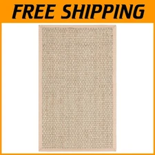 Eco-Friendly Seagrass Basketweave Rug 3x5 - Natural