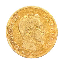 France 1855 A Gold 10 Francs Circulated Napoleon III