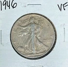 1946 WALKING LIBERTY SILVER HALF DOLLAR~  VF  ~NICE COIN~ 90% SILVER