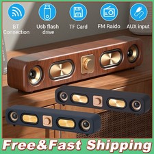 Vintage Wireless Bluetooth Sound Bar, Computer Speaker Desktop Dual 2in Speakers