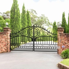 Chery Industrial 14x8 FT Steel Dual Swing Driveway Gate European Style
