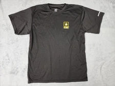 US Army Shirt Mens Medium Black Physical Fitness GoArmy Polyester Training Tee