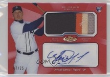 2013 Topps Finest Jumbo Relic Rookie Refractor Red 7/25 Avisail Garcia Auto 0g4