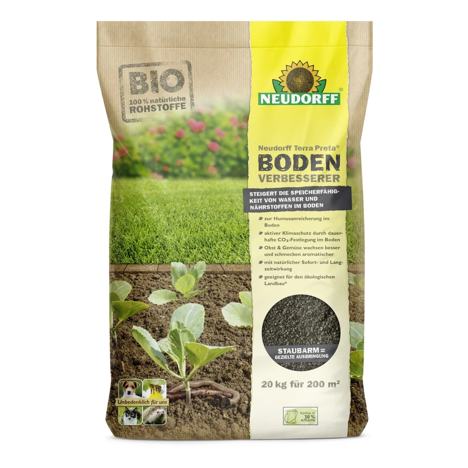 Neudorff Terra Preta BodenVerbesserer 20 kg - BodenAktivator Boden Aktivator