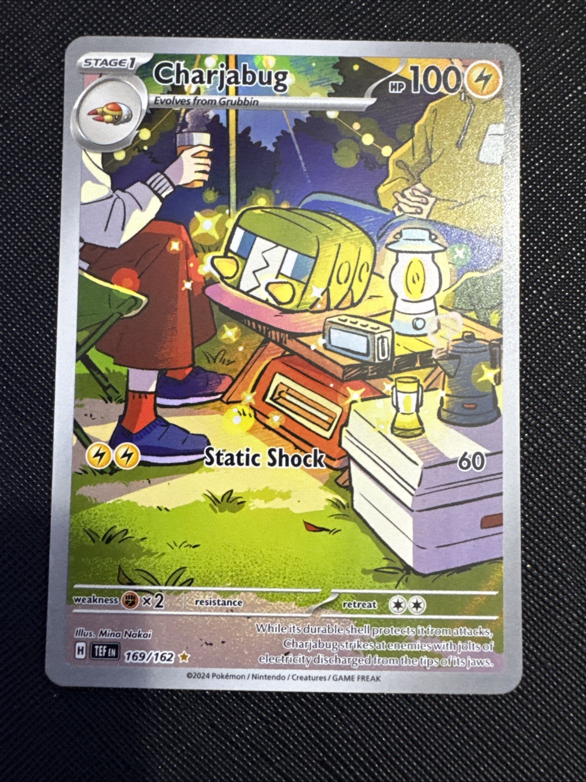 Charjabug 169/162 Illustration Rare TEF Temporal Forces NM Pokemon Card
