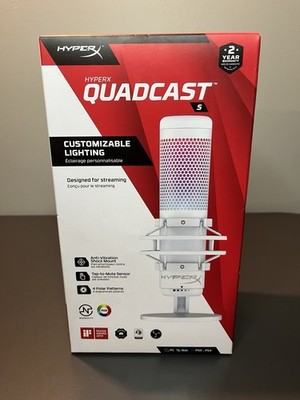 HyperX QuadCast S   RGB USB Condenser Microphone for PC, PS5, Mac