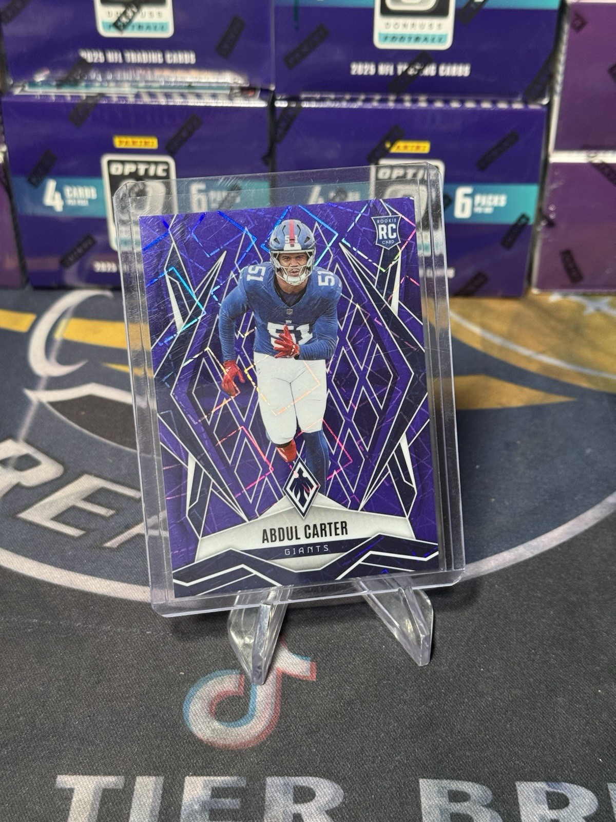 2025 Panini Phoenix - Rookies Abdul Carter #177 Purple Lazer /99 (RC)